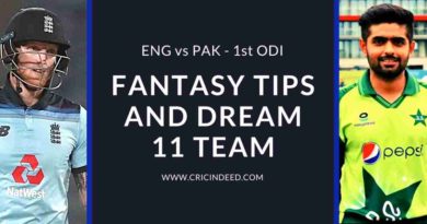 1st ODI Dream11 Team ENG vs PAK