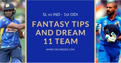 1st ODI SL vs IND Dream11 Predictions