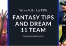 1st T20 Dream11 Team WI vs AUS