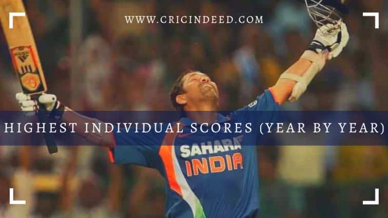 Highest individual scores year by year