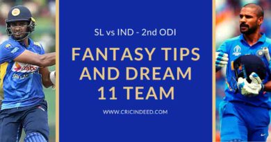 2nd ODI SL vs IND Dream11 Predictions
