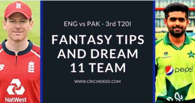 3rd T20 Eng vs Pak Dream11 Tips