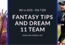 5th T20 WI vs AUS Dream11 Team