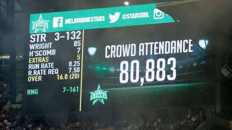 Image of Big Bash Crowd attendance