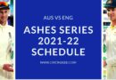 ashes 2021 schedule