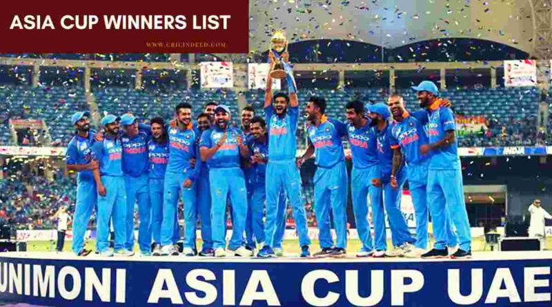 asia cup winners list year by year