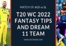 aus vs sl dream11 prediction
