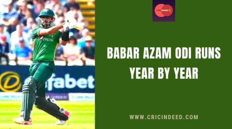 babar azam odi runs yearwise