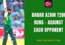 babar azam t20 runs against each team