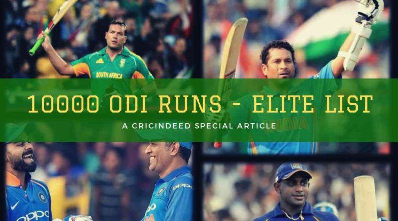 List of Batsmen with more than 10000 ODI RUns