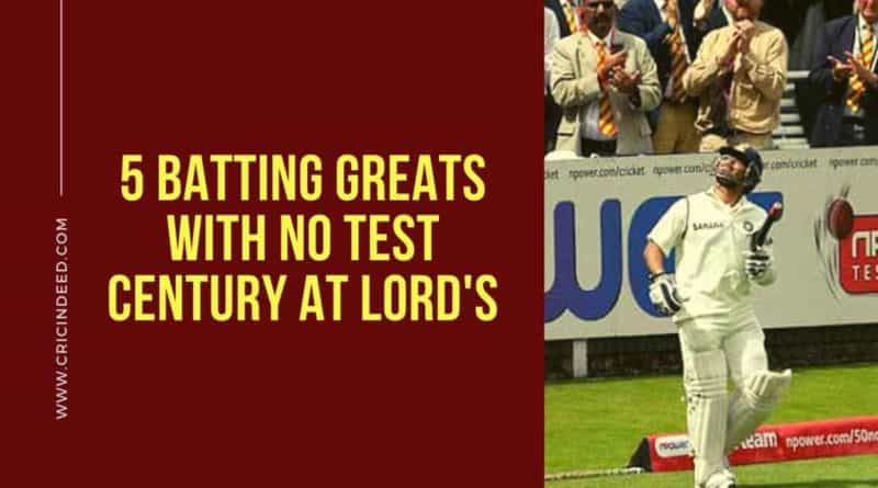 Batsmen with no Lord's Test century
