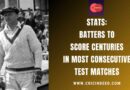 Stats: Batters to Score Centuries in Most Consecutive Test Matches