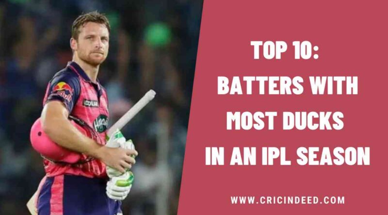 Top 10: Batters with Most Ducks in an IPL Season