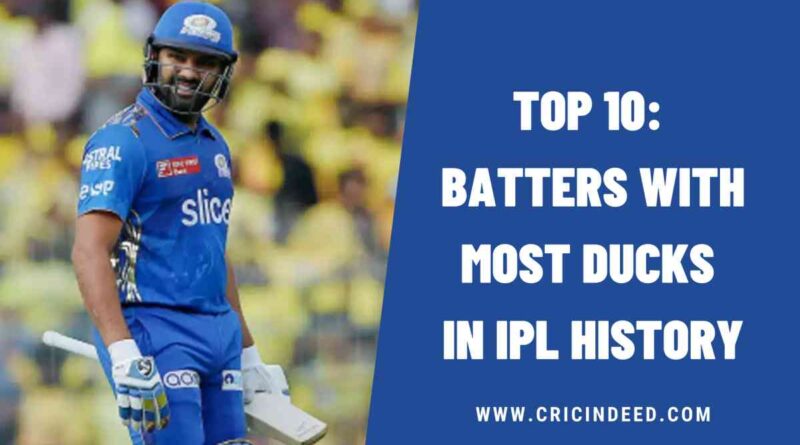 Top 10: Batters with Most Ducks in IPL History