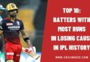 Top 10: Batters with Most Runs in Losing Cause in IPL History