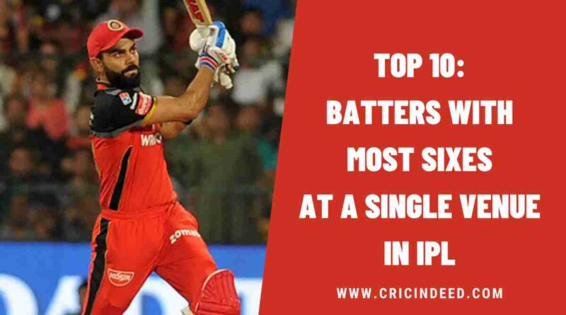 Top 10: Batters with Most Sixes at a Single Venue in IPL
