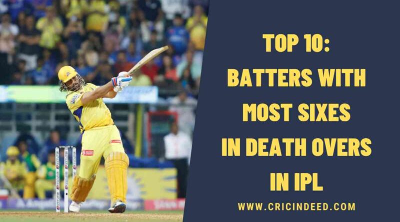 Top 10: Batters with Most Sixes in Death Overs in IPL