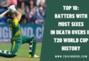 Top 10: Batters with Most Sixes in Death Overs in T20 World Cup History