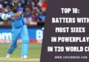 Top 10: Batters with Most Sixes in Powerplay in T20 World Cup
