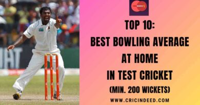 Top 10: Best Bowling Average at Home in Test Cricket (Min. 200 Wickets)