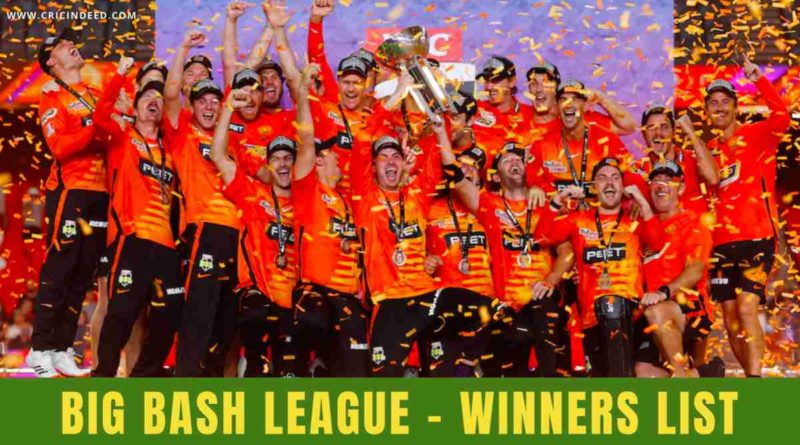 big bash league winners list every season