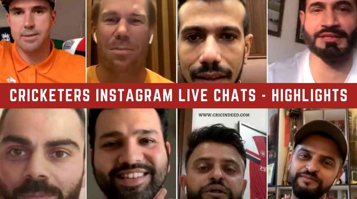 Cricketers Instagram Live Chat highlights