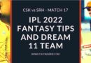 csk vs srh 2022 dream11 predictions