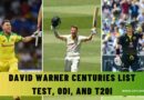 David Warner Centuries List in Test, ODI, and T20I