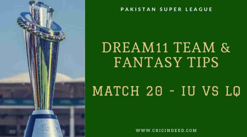 Dream11 Prediction iu vs lq