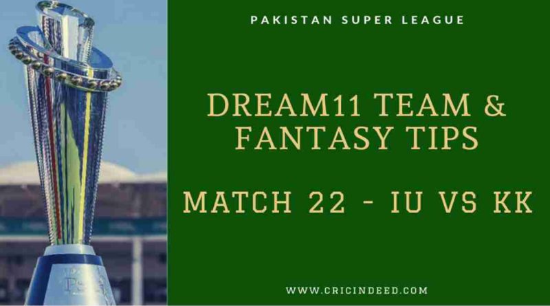 Dream11 Predictions IU vs KK