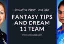 Dream11 Team ENGW vs INDW 2nd ODI