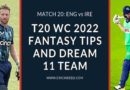 eng vs ire dream11 predictions