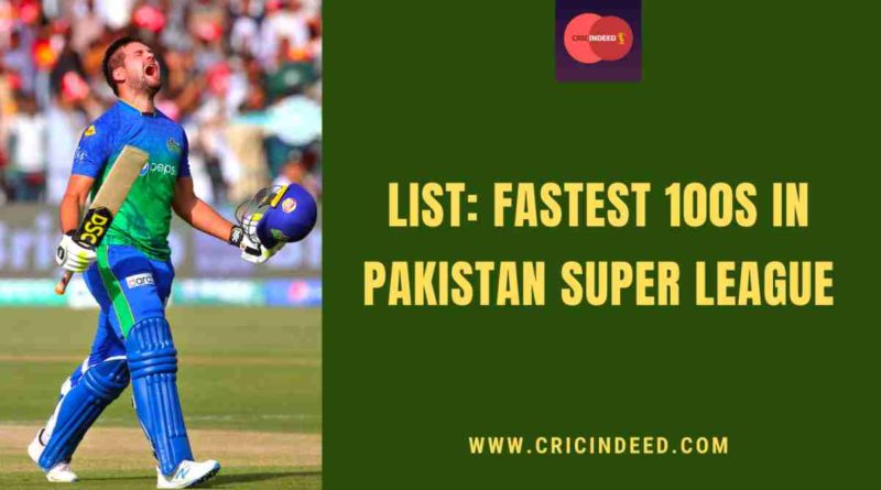 fastest 100 in psl