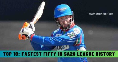Top 10: Fastest Fifty in SA20 League History
