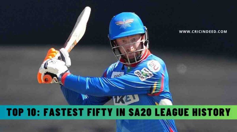 Top 10: Fastest Fifty in SA20 League History