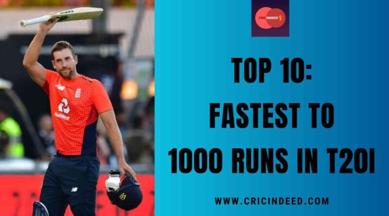Fastest to 1000 Runs in T20I