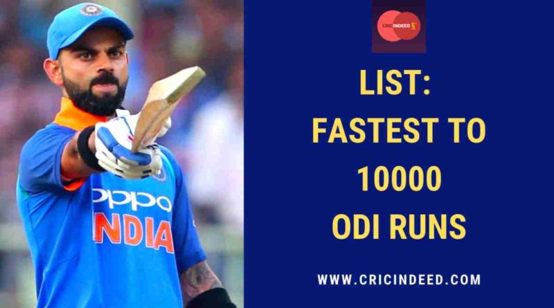 fastest to 10000 odi runs