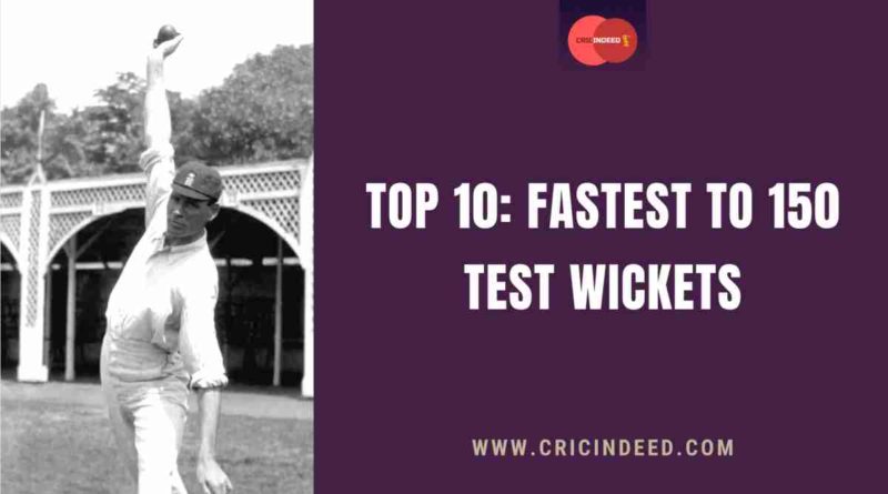 fastest to 150 wickets in test cricket