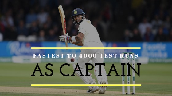 Fastest to 4000 test runs as captain