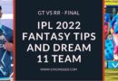 gt vs rr ipl 2022 final dream11 predictions