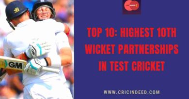 highest 10th wicket partnership in test
