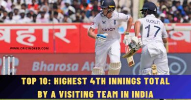 Top 10: Highest 4th Innings Total by a Visiting Team in India