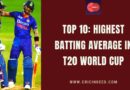 highest average in t20 world cup