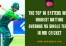 highest average vs single odi team