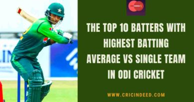 highest average vs single odi team