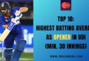 Top 10: Highest Batting Average as Opener in ODI (Min. 30 Innings)