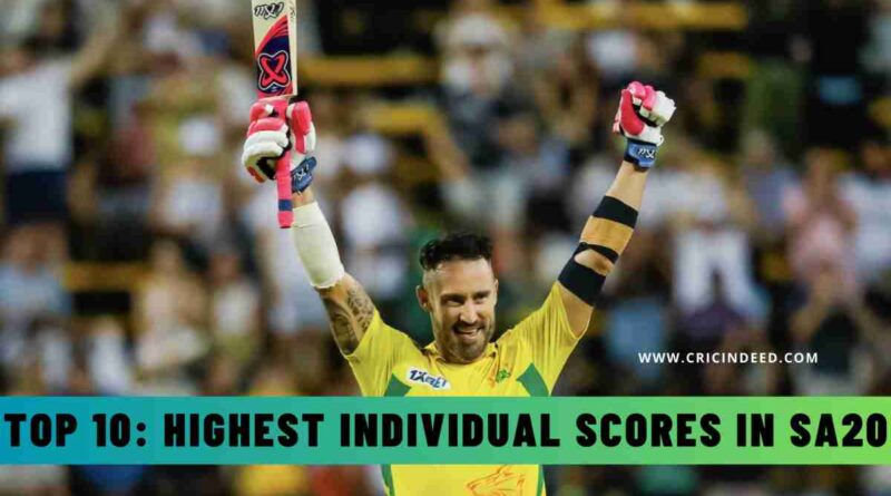 Highest Individual Scores in SA20