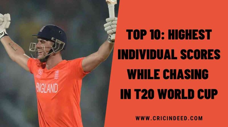 Top 10: Highest Individual Scores while Chasing in T20 World Cup