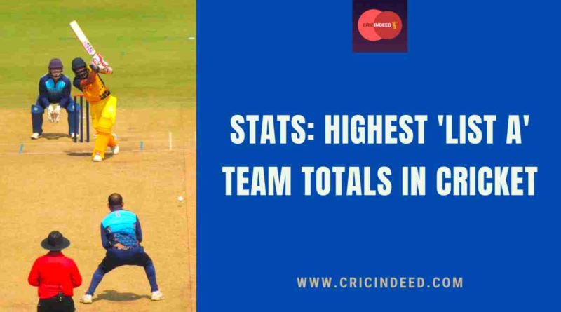 highest list a team totals