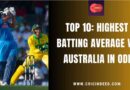 highest odi batting average against australia